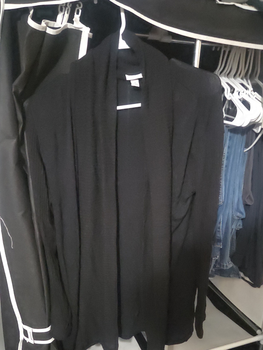 a new day Black Lightweight Open-Front Shirt Jacket